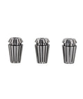 Pro Grade High Precision Spring Collet Set For CNC Milling Lathe Tools, 3 Piece ER11 Compatible, Durable Spring Steel