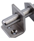 Bulletproof Stainless Steel Sliding Bolt Door Latch No Fuss Interior Exterior Barn Gate Security Slide Lock With Quick Auto Return Action For Cupboards And Outdoors close-up view showing durable stainless steel finish and smooth bolt.