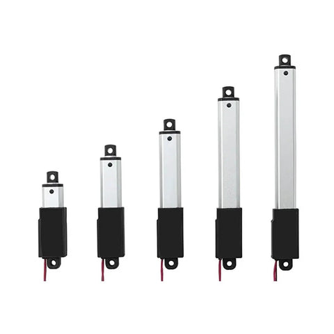 5 different sized 6V 12V 24V DC Linear Actuator With 30Mm 50Mm 75Mm 100Mm And 150Mm Stroke Options 188N Push Force Waterproof