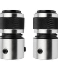Quick Change Chisel Holder For Air Hammer And Chisel Easy Snap On Quick Release Tool Bracket Durable Metal Alloy Construction Works With Air Blades And Hammers Pack Of 2 Ideal For Workshop Pros And DIY Projects, silver alloy 2-pack