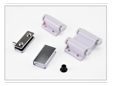 Slide Bolt Door Lock Hasp For Doors Gates Cabinets And Glass Furniture Hardware Kit with Touch Latch and Suction Closer components