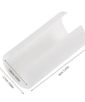White U Shaped Chair Glides For 19 To 22 mm Tubular Chairs Anti Slip Floor Protectors showing dimensions