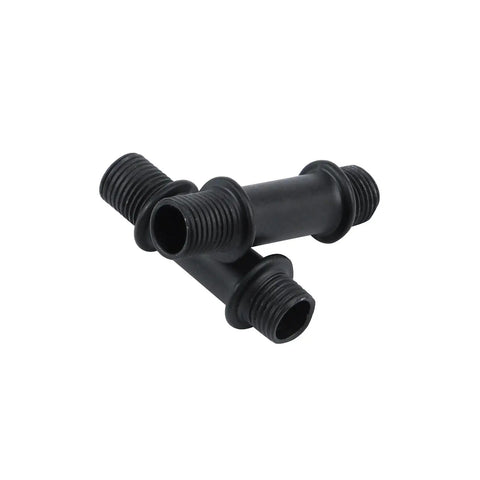 Badass Black Straight Pipe Lamp Stem Extension Rod Kit One Point Five Seven Inches With Connector showing black threaded extension rods.
