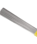 Stainless steel stiff wire set, 25 pcs, 40 cm long, 1.0 mm diameter, straight with yellow plastic handle.