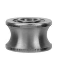 Top Shelf Stainless Steel U Groove Caster Wheel Featuring Slick Ball Bearings For Rock Solid Sliding Gate Tracks And Rugged Heavy Duty Trolley Systems, close-up view