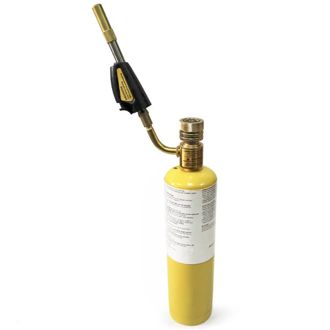 Swivel Head Torch For Soldering And Brazing With Self Lighting Ignition Compatible With MAP Pro And LP Gas Regulated Flame
