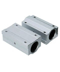Rock Solid Long Type Linear Motion Ball Bearing Aluminum Slide Bushing Block For CNC And 3D Printer Shafts SCS8LUU SCS10LUU SCS12LUU viewed from the side with detailed smooth finish.