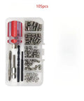 105 Piece Thread Repair Kit M2 To M6 With Premium 304 Stainless Steel Inserts For Stripped Threads, Quick Fixes For Home, Auto And Machinery Projects, One Complete Set, plastic case with taps and inserts