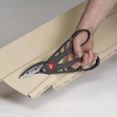 Beefy 12 Inch Aluminum Snip For Heavy Duty Metal Cutting With High Carbon Blades cutting curved J-channel