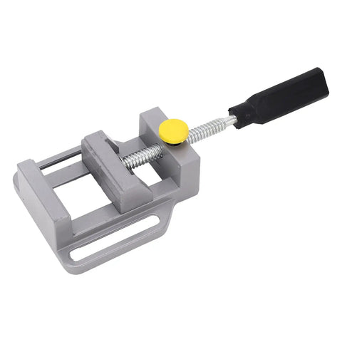 Drill Press Vise Aluminum Alloy Mini Bench Clamp For Precision Drilling Engraving And Polishing Pro Grade Heavy Duty Woodworking Tool Ideal For Woodworking Projects Like Wooden Boxes Photo Frames Birdhouses Mailboxes Drawers Cabinets And Furniture, gray mini clamp with screw handle