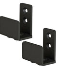 Matte Black Floor Guide Wall Mount For Sliding Barn Door Hardware Set Of 2, Adjustable For Door Thickness From 1 Inch To 1-3/8 Inches