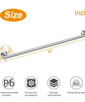 Heavy Duty 30 Inch Stainless Steel Bath Towel Bar Wall Mounted Towel Rack Hanger Built Tough Brushed Nickel SUS304 Thickened Metal Rustproof