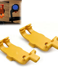 Low Profile Watch To Bike Mount Adapter For Fenix Series 5 6 7 8 with 22mm Bar Clamp Converts To Edge Mount, shown in yellow, 2 pack