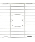 Premium Stainless Steel Sink Protector Grid, Rust-Resistant and Scratch-Prevention, Non-Slip Kitchen Rack For Washing Dishes And Glassware, 16 X 12 X 1 Inches, Heavy-Duty And Durable against a white background.