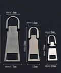 3 Pack Silver Zipper Pull Replacements Set For Luggage, Backpack, Jacket And Coat Repairs, includes small, medium, large sizes.