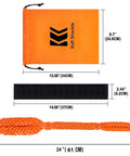 Go-To Lightweight Soft Shackle Set 1/2 Inch By 24 Inch Recovery Shackles With Sleeves For Sailing SUV Off Road Towing And ATV 56,000 Lbs Breaking Strength Orange 2 Pack, includes size chart and orange carrying bag