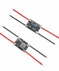 Five Pack Go To 3.3V Buck Converter Module with wide 4.5 to 24 Volt input and steady 3.3 Volt output, seen with wires attached.