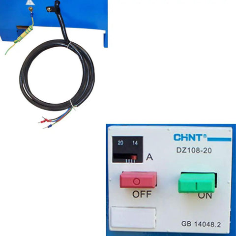 Top Shelf Heavy Duty Electric Metal Rolling Rig With One Point Five Horsepower Motor, control panel and wiring for operation.