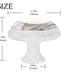 Upgrade Your Space With These Killer White Gold Marble Cabinet Knobs Round Furniture Drawer Pulls And Cupboard Handles 35mm detailed view.