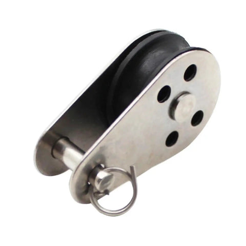 Beefed Up Stainless Steel M25 Pulley Block Kit 20 Piece Wire Rope Cable Roller With Smooth Ball Bearing Rotation For Lifting Hauling Hanging And Towing close-up