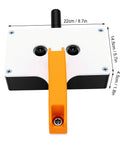 LiebeWH Automatic Wire Threading Tool Kit With Drill Attachment, top view showing dimensions and handle, ideal for electrical wiring.