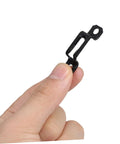 Dead Simple 30 Piece Heavy Duty Metal Furniture Joint Snap Connectors For Sofa Cabinet Assembly No Sweat Tool Free Setup For Smooth Diy Wood Fix Projects, single black metal connector held in hand.