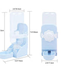 Two Pcs 17oz Silent Water Bottle For Small Animals With Leak Proof Spout keeps your bed dry, detailed dimensions shown.