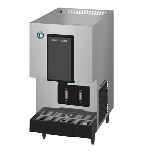 Slick Badass Cubelet Ice Machine With Built In Storage Bin showing air cooled system and front panel, countertop design.