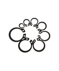 Assorted sizes of 200 Piece M6 M8 M10 M12 M14 M16 M18 M20 Internal And External Retaining Circlips C Clip Washers Snap Ring Kit In Carbon Steel