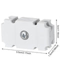 Six Piece Joiner Plates Kit For Closet Support Brackets And Shelf Organizer Grid Connectors with white plastic joiner plate 5.5cm x 3cm.