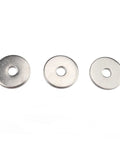 70 Piece Stainless Steel Heavy Duty Flat Washer Kit In 7 Sizes For M5 Screws Prevent Loosening And Protect Parts On Machinery Vehicles Outdoor Equipment Cars Trucks Buses Construction Gear And Wind Power Equipment, three washers