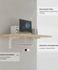 Floating Desk And Wall Shelf Compatible Triangular Bracket Heavy Duty Q235 Steel Support With Brushed Finish under shelf
