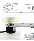 300mm Roller Rubber Wheel Length Position Meter With Pulse Rotary Encoder 600PPR Push Pull Output And Steel Mounting Bracket