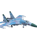 Su 27 Flanker Die Cast Fighter Aircraft Model One Hundredth Scale With Display Stand For Collectors And Aviation Enthusiasts Premium Collectible Featuring Dope Authentic Russian Tactical Camouflage And Unit Tail Markings