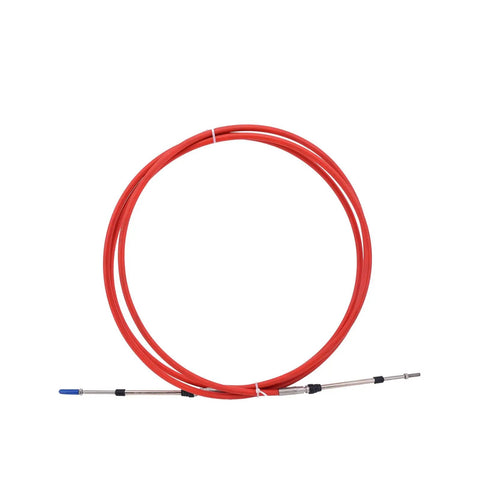 Throttle Control Cable 11.5 Feet 2 Pack Red Outboard Rotary Steering Cable For Most Single Station Boats Stainless Steel End With HDPE Liner