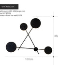 Top Shelf Round Led Wall Sconce Lighting For Bedroom Bedside Decor Featuring Smooth 360 Degree Rotation Matte Black Iron Industrial Loft Fixture Serving Clean Soft Glow with large size and distance from wall details.