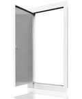 Solid As A Rock Metal Access Panel With Screwdriver Latch For 16 By 24 Inch Drywall And Ceiling Installations Flush mount opened view.