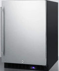 Slick Stainless Steel Undercounter Freezer With Dope Frost Free Tech And Kickin Up 24 Inch Space For Built In Or Freestanding Setup Featuring Digital Controls And Factory Installed Lock For Super Chill Kitchen Storage, front view.