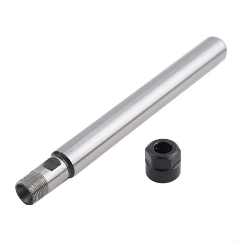 Top Tier ER Collet Chuck Extension Rod With Straight Shank For CNC Milling, Alloy Steel, 8-25mm size with nut for stability.