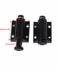 Magnetic Touch Latches 2Pcs Set For Handleless Cabinets And Cupboards No Handle Slick Invisible Open System, black set with measurements