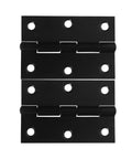 Heavy Duty Sealed Bearing Gate Hinges 2 Pack Black Hidden Door Hinges For Interior Cabinets With Smooth Quiet Operation High Load Bearing