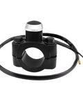 Seven Eighths Inch Motorcycle Handlebar Horn Start Switch Aluminum Start Stop Button With Two Bullet Connectors Momentary Action