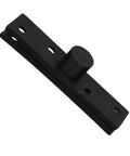 Heavy Duty Hidden Door Hinge Kit With Concealed Pivot For Secret Bookshelf Doors, black stainless steel hinge, close-up view.