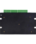 Front view of STEPPERONLINE closed-loop stepper driver module; black enclosure with green terminal blocks on top