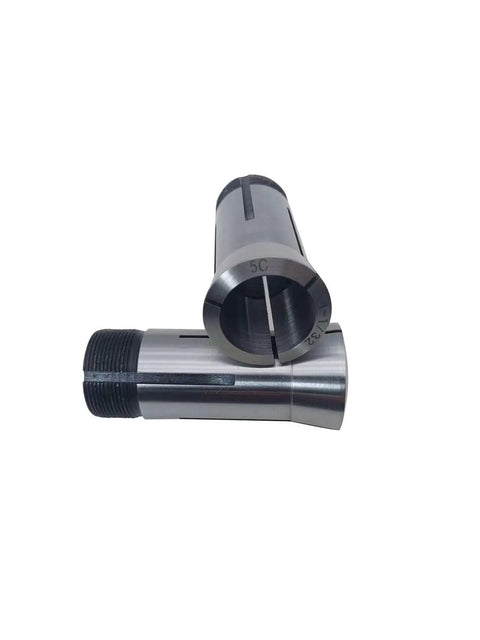 65 Piece Precision 5C Collet Holder Set With 0.0005 Inch TIR For CNC Lathe Milling Grinding Use showing two steel collets.