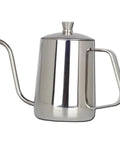 Smooth Pour Long Spout Coffee Kettle With Lid Stainless Steel Tea Pot For Home Office Brewing Gear Non Drip Design side view