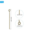 Bronze Open Eye Pins 25mm 400Pcs 21 Gauge Jewelry Findings For DIY Earrings Necklaces Bracelets Anklets And Other Craft Projects Perfect For Jewelry Making Pros And Hobbyists, 25mm with 0.6mm pin