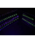 Hi-Vis Glowing 43-Piece Deep And Shallow All In One Socket Set With One Quarter Inch And Three Eighths Inch Drives illuminated under UV light