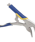 10 Inch Locking Pliers Sheet Metal Clamp Heavy Duty Welding Tool With Adjustable Pressure Screw and Rubber Handle