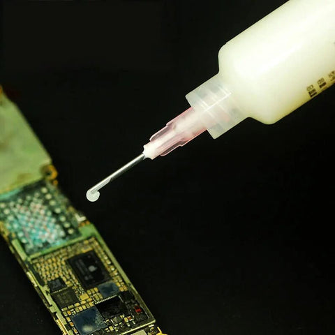 Halogen Free Solder Paste Flux Syringe For Mobile Phone PCB BGA Reballing Repair Tools With Syringe Needles applying flux